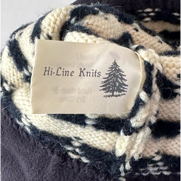 Hi Line Knits Wool Ski Hat Blues and White - Picture 2 of 5